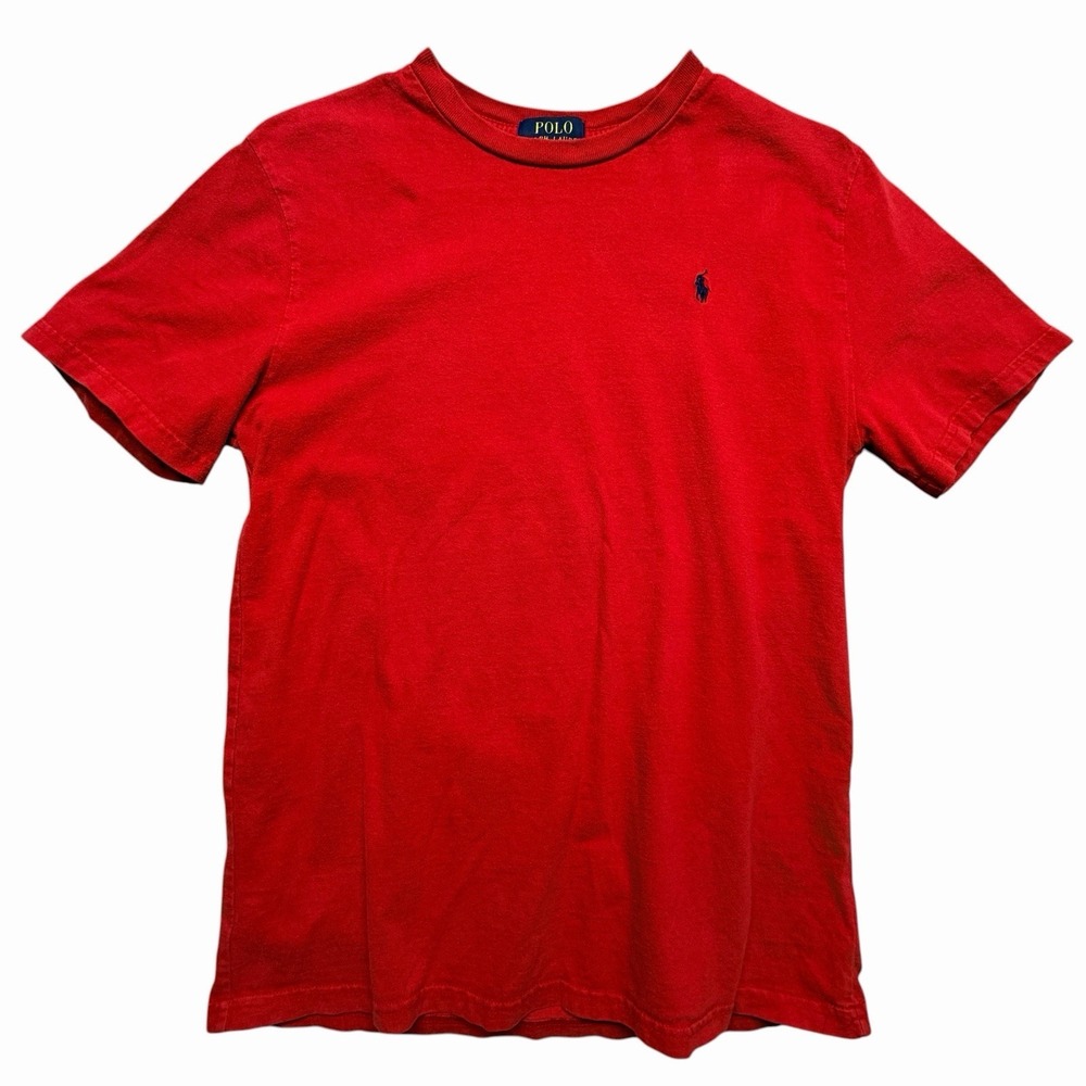 Polo Ralph Lauren Red T Shirt Short Sleeve Pony Logo Cotton Youth XL 18-20